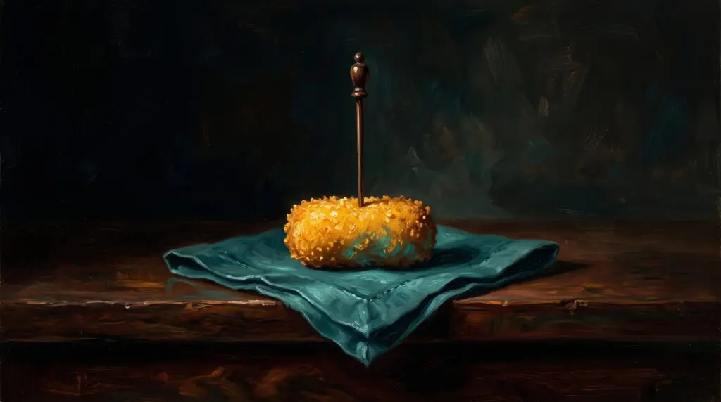 A platter of golden, crispy ham croquettes served hot with fresh parsley and lemon wedges.