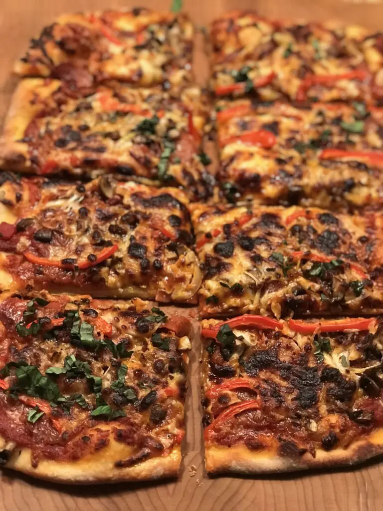 Hot and fresh homemade pizza