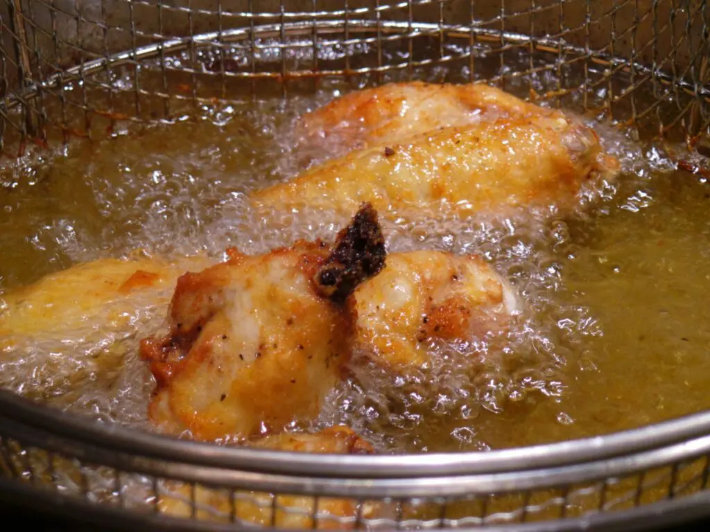 A platter of hot garlicky chicken wings