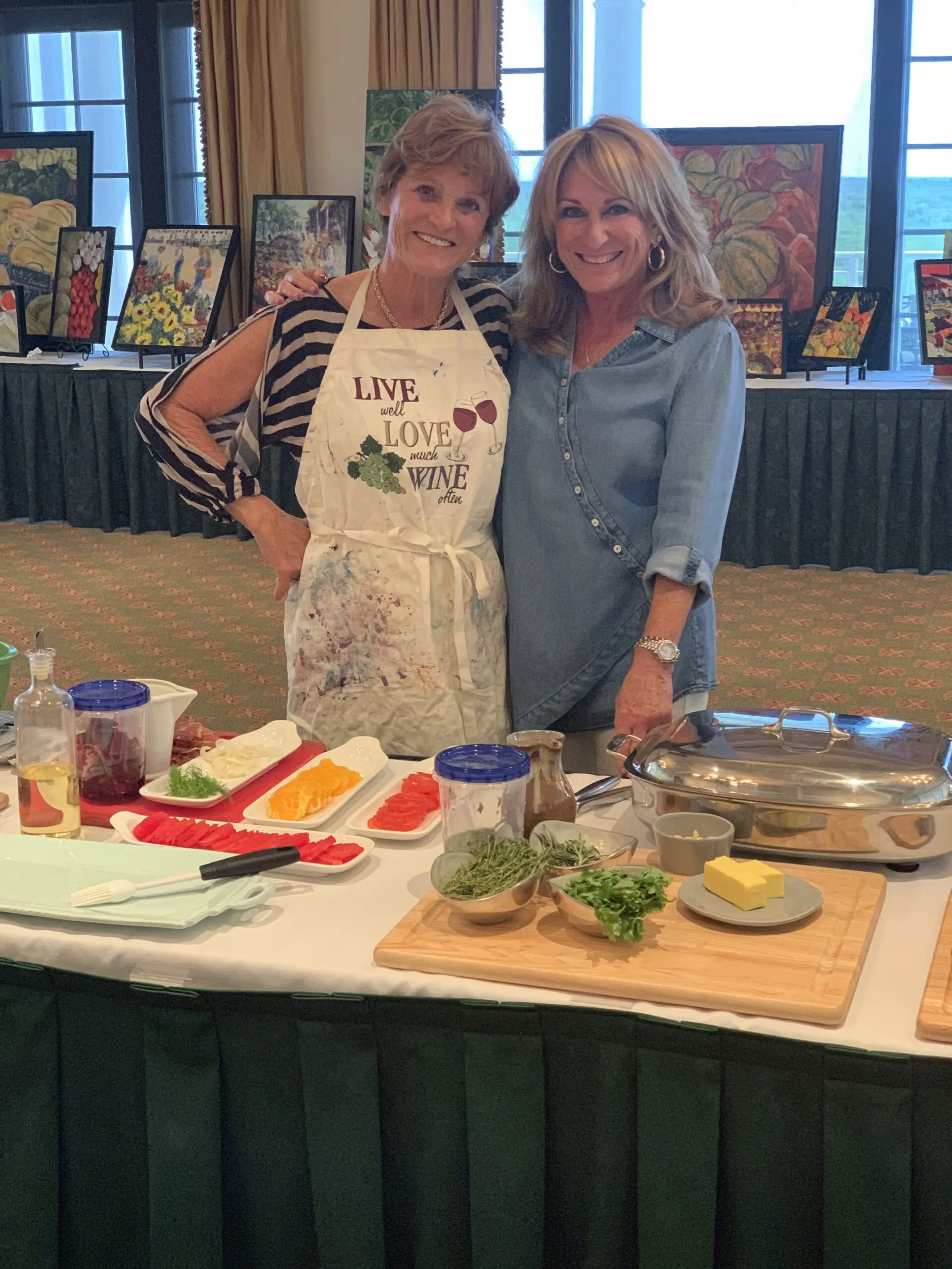 Jorj Morgan and Sue Fazio at the Canvas and Cuisine book signing event