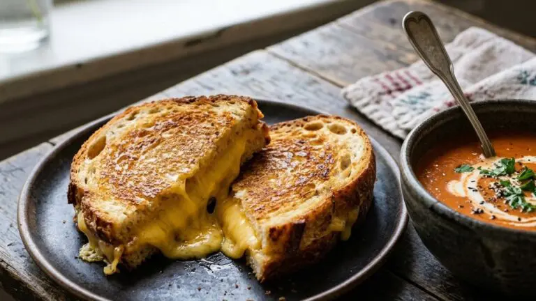 Stunning plated serving of My Way” Basic Grilled Cheese Sandwich, a chef-tested recipe by Chef Jorj Morgan.