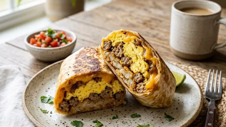 Stunning plated serving of Breakfast Burritos, a chef-tested recipe by Chef Jorj Morgan.