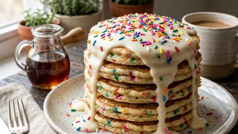 Stunning plated serving of Princess Pancakes, a chef-tested recipe by Chef Jorj Morgan.