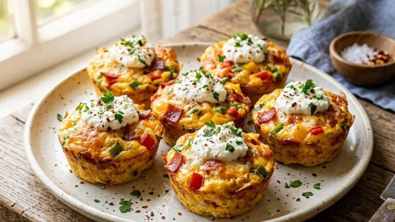 Stunning plated serving of Scrambled Egg Muffins: Pizza Style, a chef-tested recipe by Chef Jorj Morgan.
