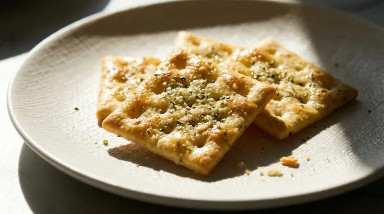Stunning plated serving of Double-Baked Ranch Seasoned Soda Crackers, a chef-tested recipe by Chef Jorj Morgan.