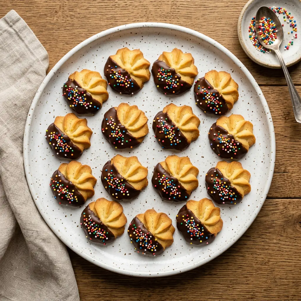 Stunning plated serving of Italian Butter Cookies, a chef-tested recipe by Chef Jorj Morgan.