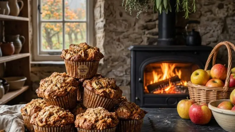 Stunning plated serving of Bananakin Muffins, a chef-tested recipe by Chef Jorj Morgan.