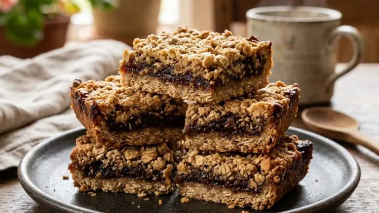Stunning plated serving of Classic Date Bars, a chef-tested recipe by Chef Jorj Morgan.