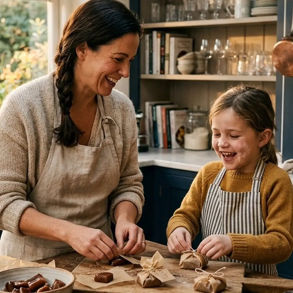 A delightful look at Jen's artisan peanut brittle.