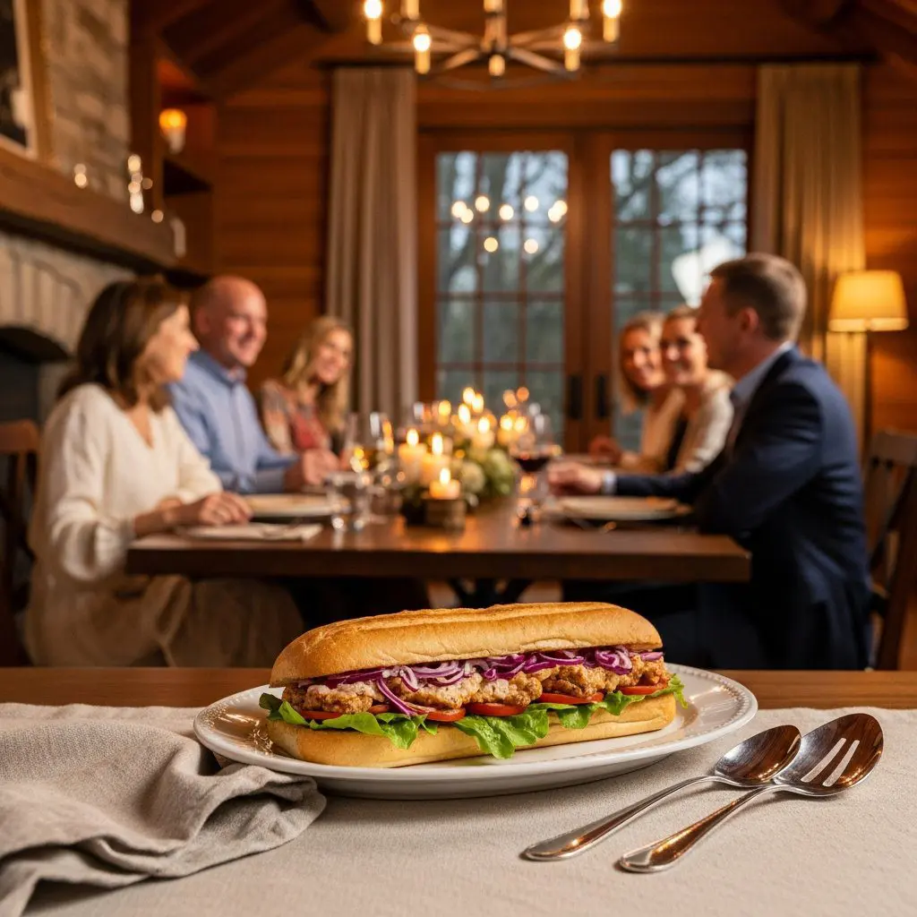 A gorgeous single-view lifestyle photo of freshly prepared Cobb Panini.