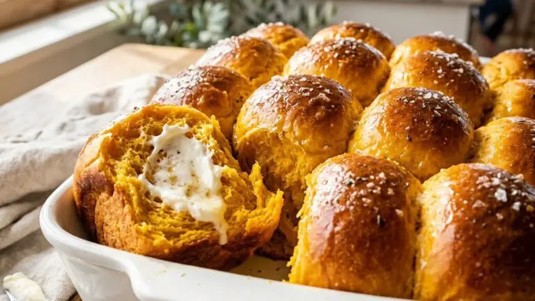 Stunning plated serving of Pumpkin Dinner Rolls, a chef-tested recipe by Chef Jorj Morgan.