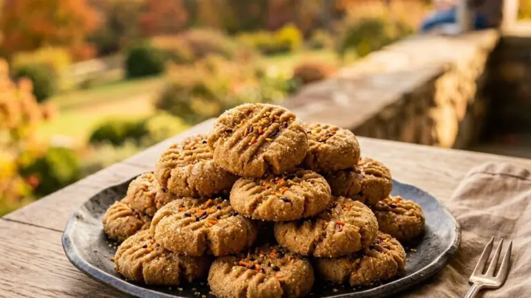Stunning plated serving of Pumpkin-Spiced Meltaway Cookies, a chef-tested recipe by Chef Jorj Morgan.