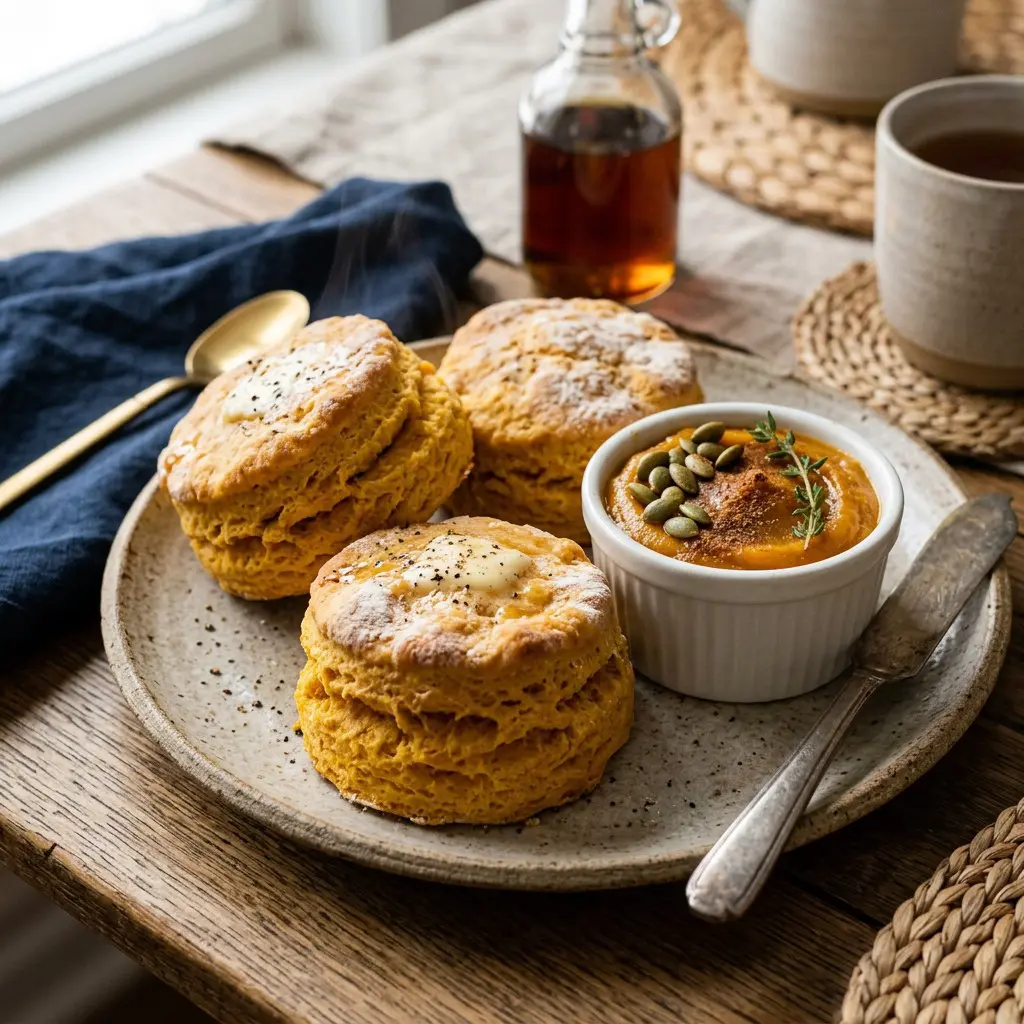 Chef tested Sweet Potato Biscuits with Pumpkin Pepita Butter recipe by Chef Jorj Morgan