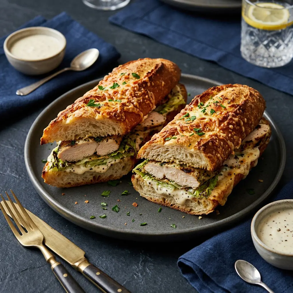 Chef tested Grilled Chicken Caesar Baguettes recipe by Chef Jorj Morgan