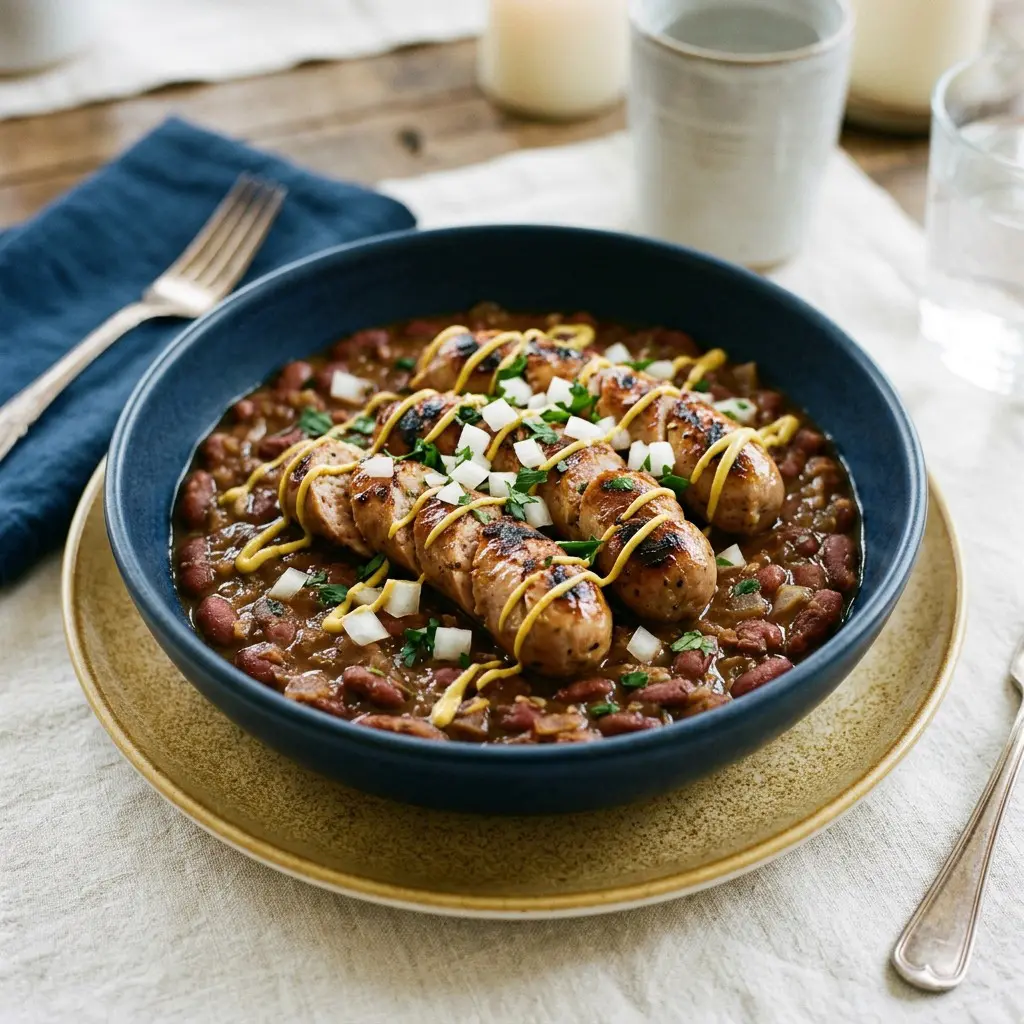 Chef tested Hot n’ Spicy Pressure Cooker Beans and Grilled Turkey Sausage recipe by Chef Jorj Morgan