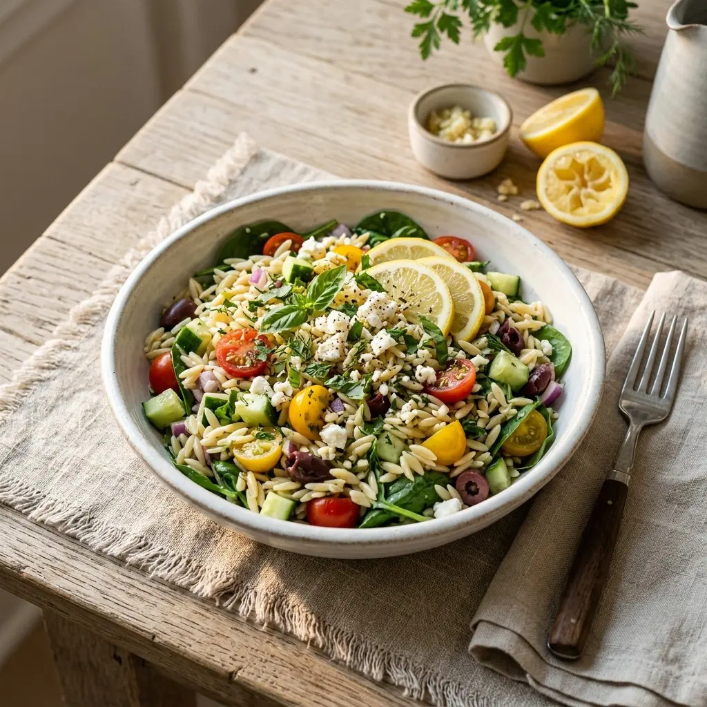Chef tested Farmers Market Orzo Salad recipe by Chef Jorj Morgan