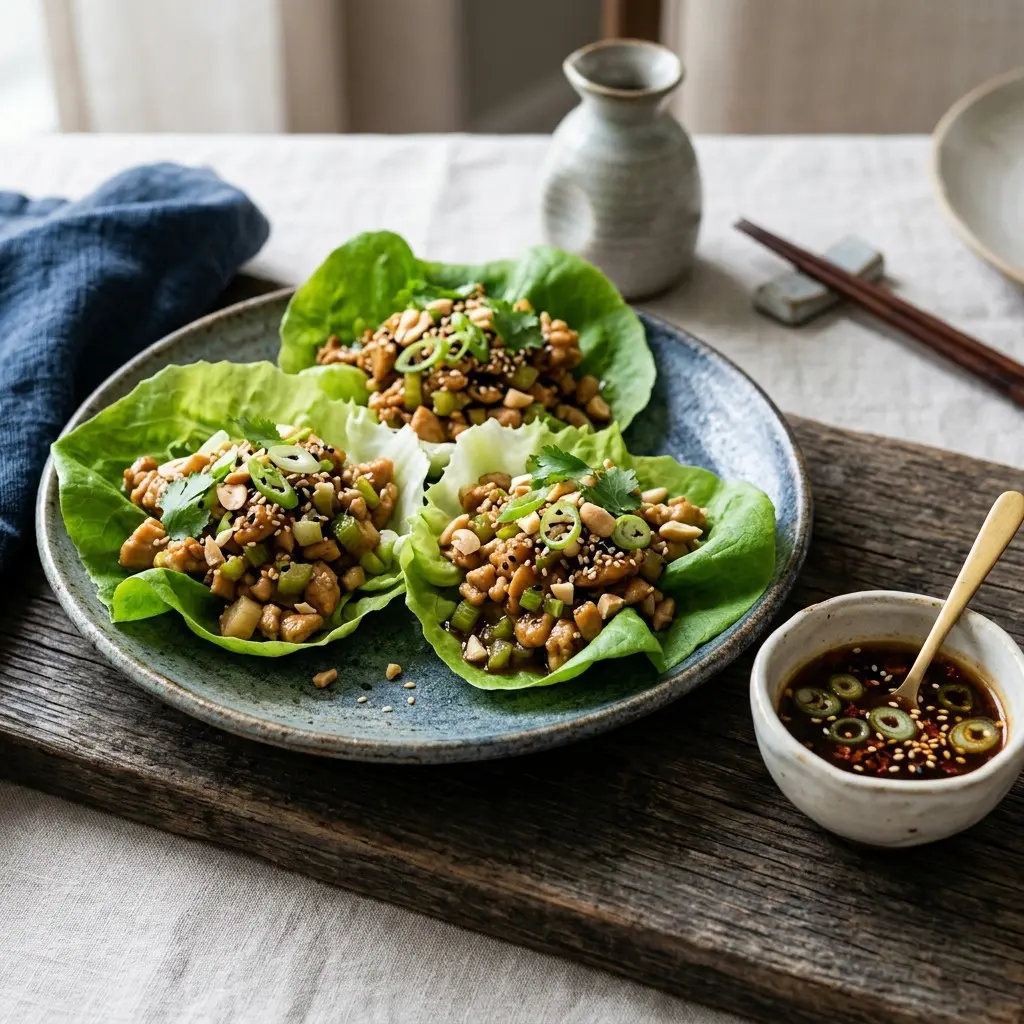 Chef tested Asian Chicken Bibb Lettuce Wraps recipe by Chef Jorj Morgan