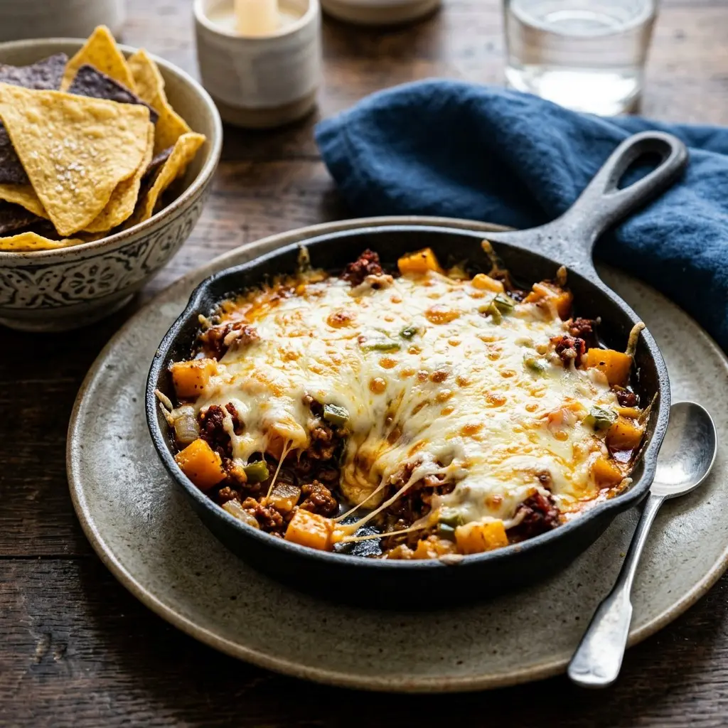Chef tested Butternut Squash Choriqueso (Spicy Cheese Dip) recipe by Chef Jorj Morgan
