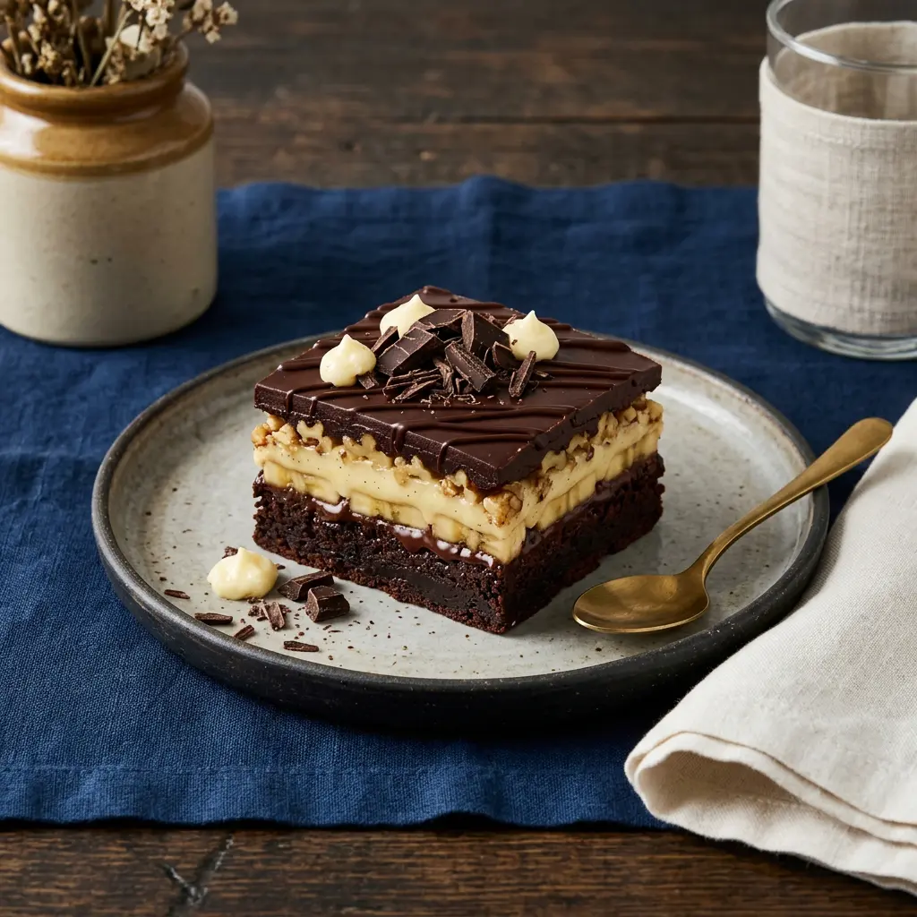 Chef tested Layered Banana Split Brownies recipe by Chef Jorj Morgan
