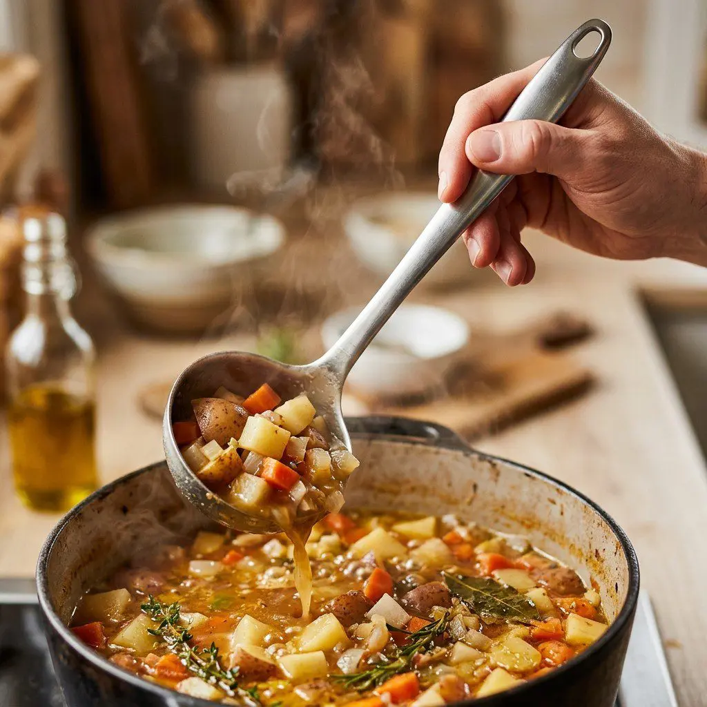 Home cook prepared steps for assembling and cooking Chicken ‘n Dumplin’s.