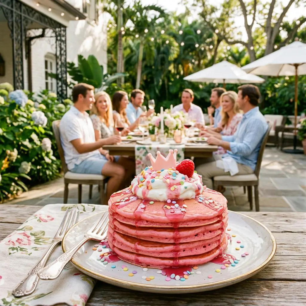 A gorgeous single-view lifestyle photo of freshly prepared Princess Pancakes.