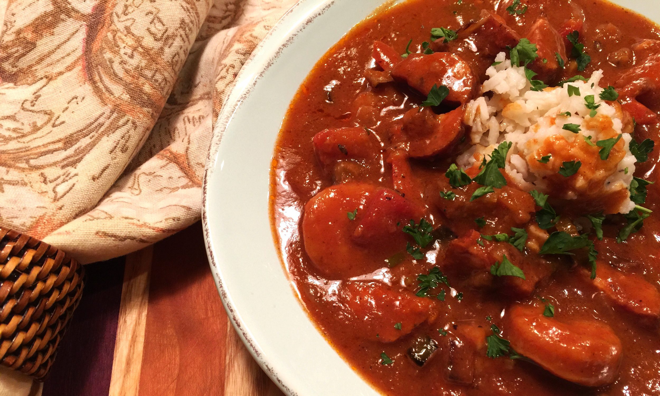 Creole Shrimp Roasted Spaghetti Squash Boats