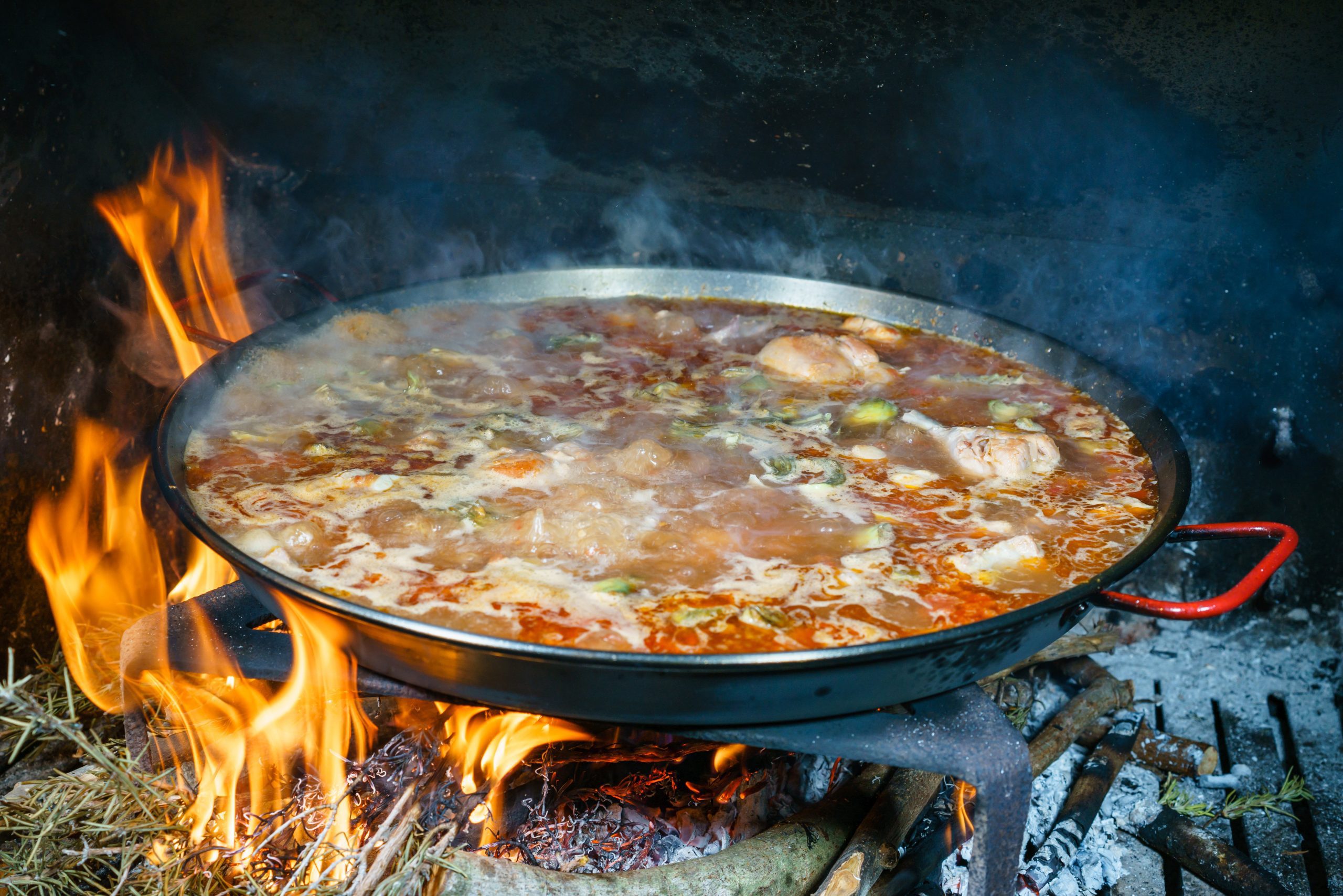 cooking paella