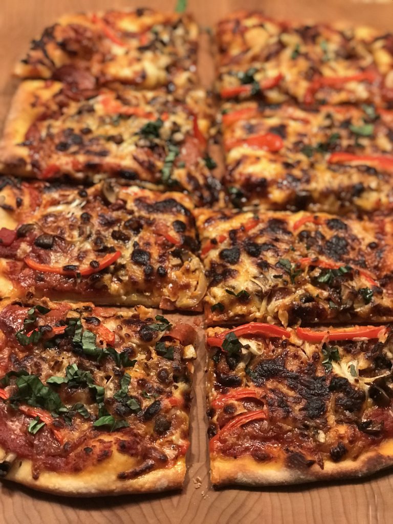 Hot and fresh homemade pizza