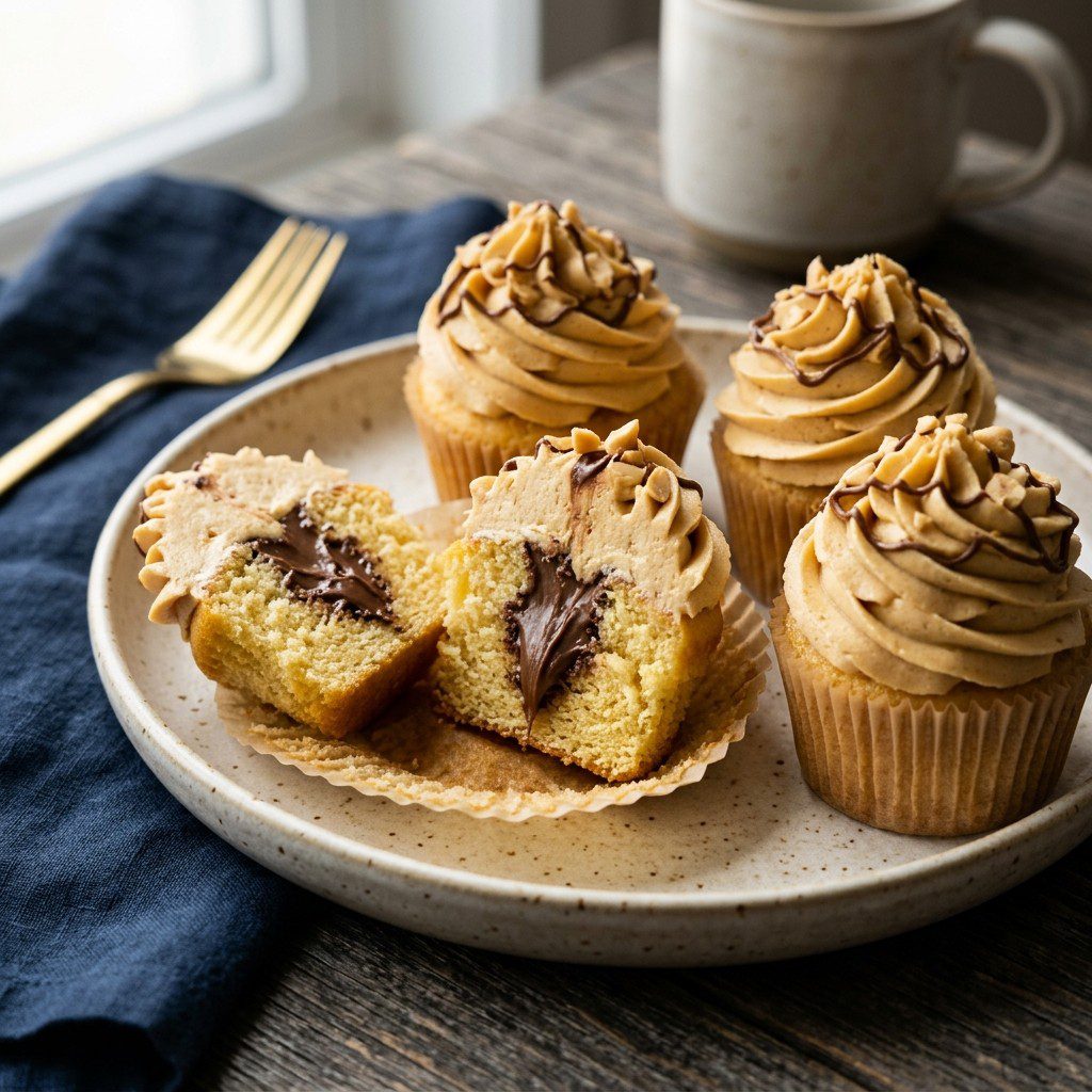 Stunning plated serving of Vanilla Cupcakes with Buttercream Frosting, a chef-tested recipe by Chef Jorj Morgan.