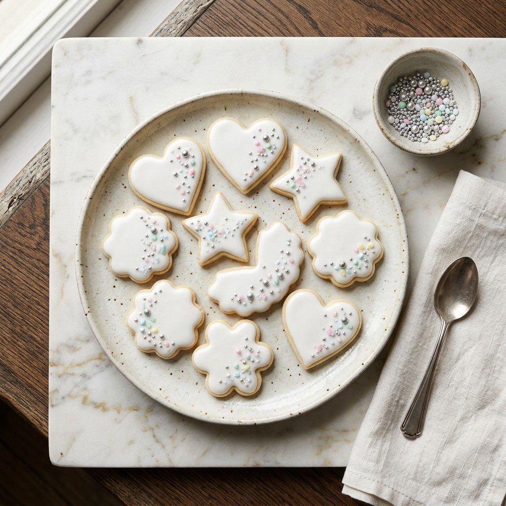 Stunning plated serving of Estate Butter Sugar Cookies, a chef-tested recipe by Chef Jorj Morgan.