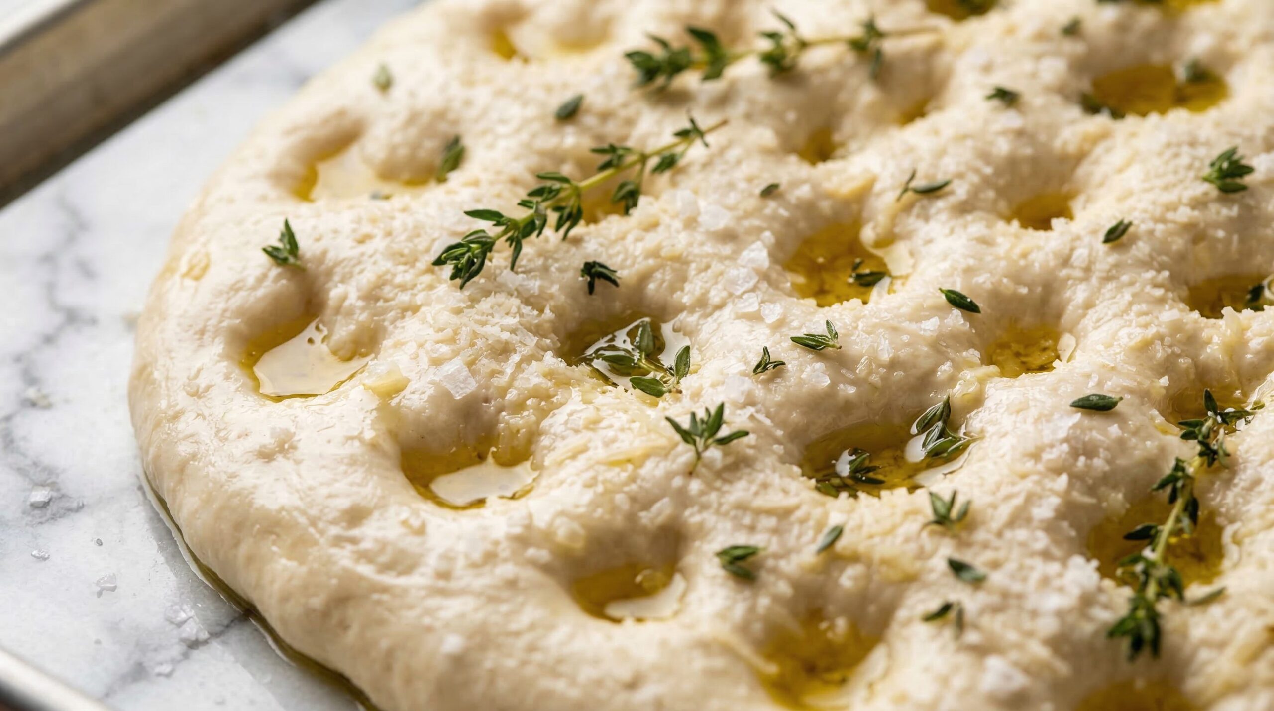 Garden Focaccia being prepared