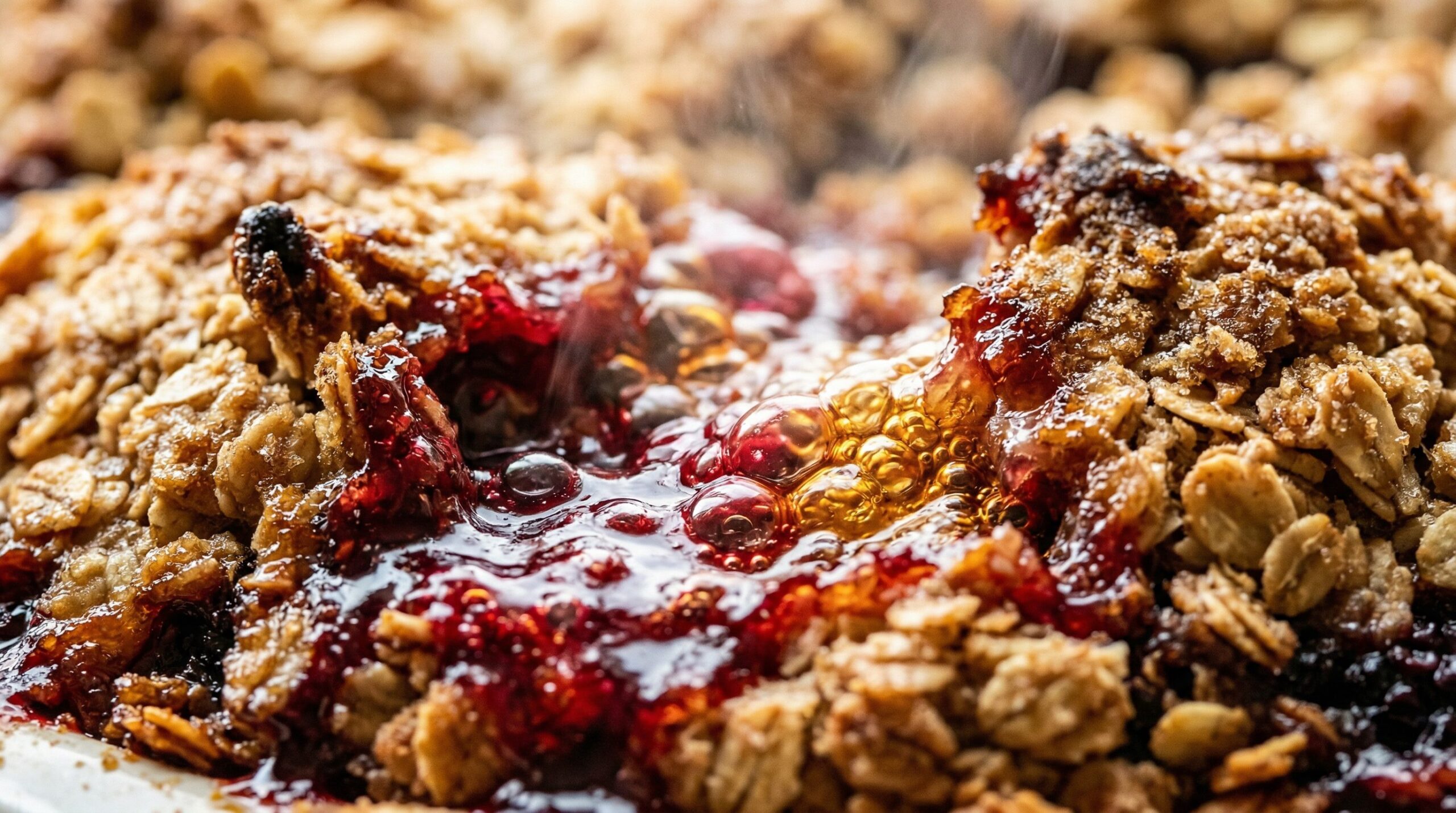 Winter Harvest Fruit Crumble being prepared