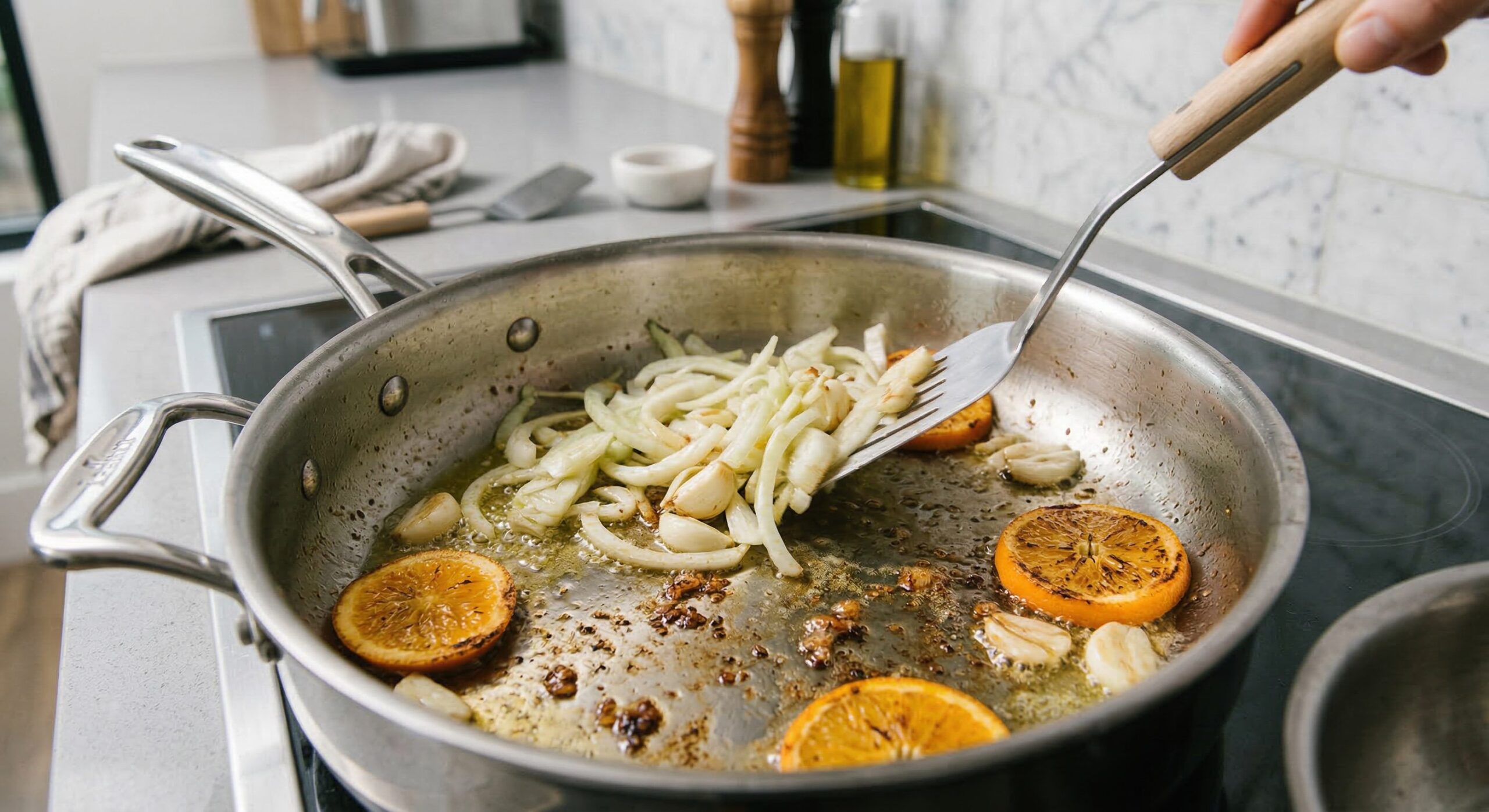 Ingredients for Master Pan Sauce: Quick Weeknight Sauce arranged for preparation