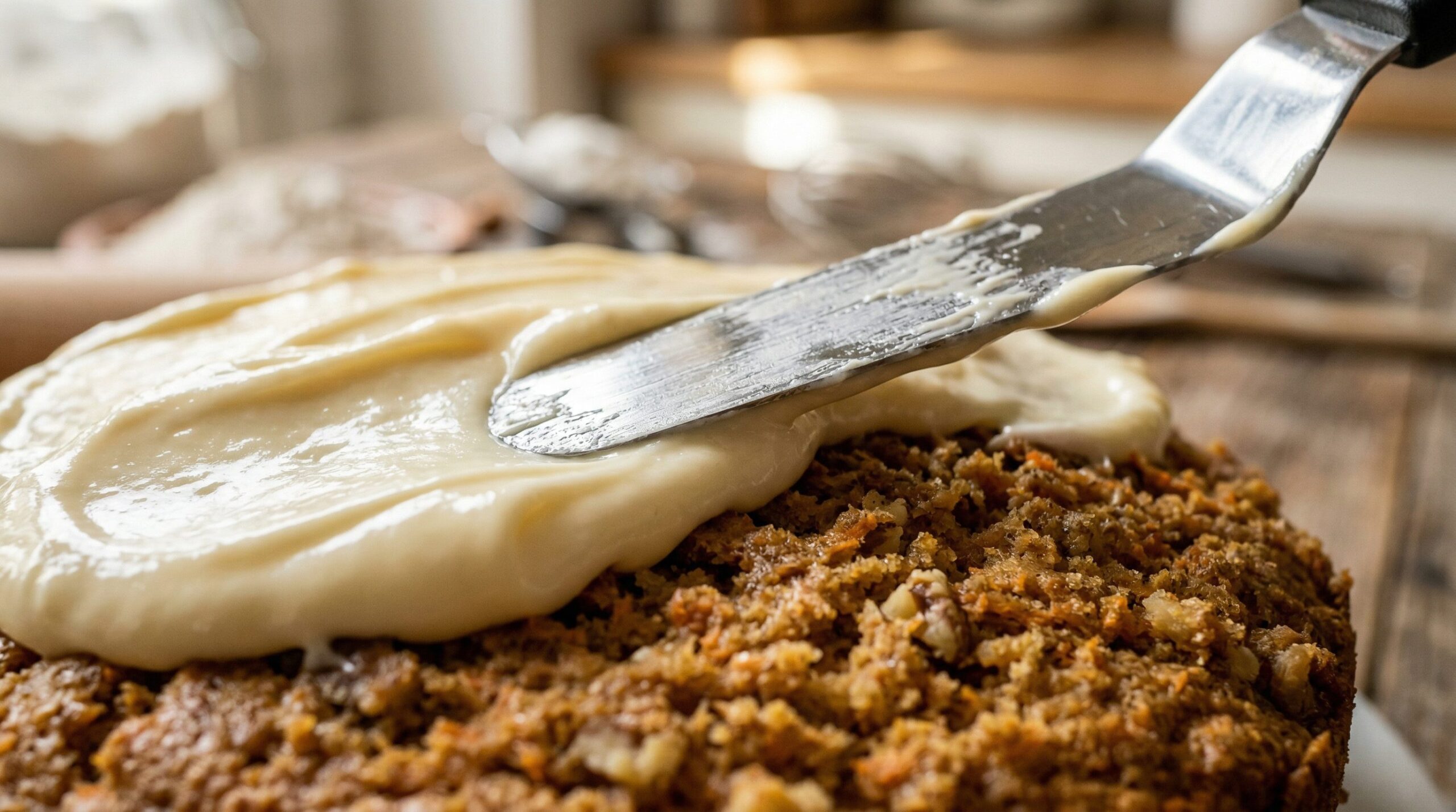 Tropical Carrot & Macadamia Nut Cake being prepared
