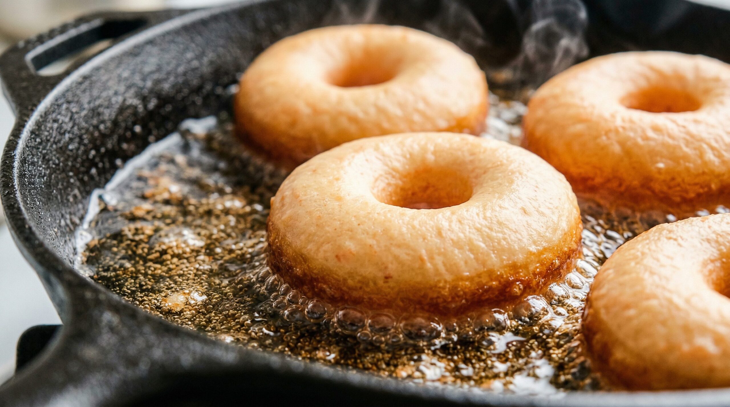 Pumpkin-Spiced Donuts & Maple Glaze being prepared