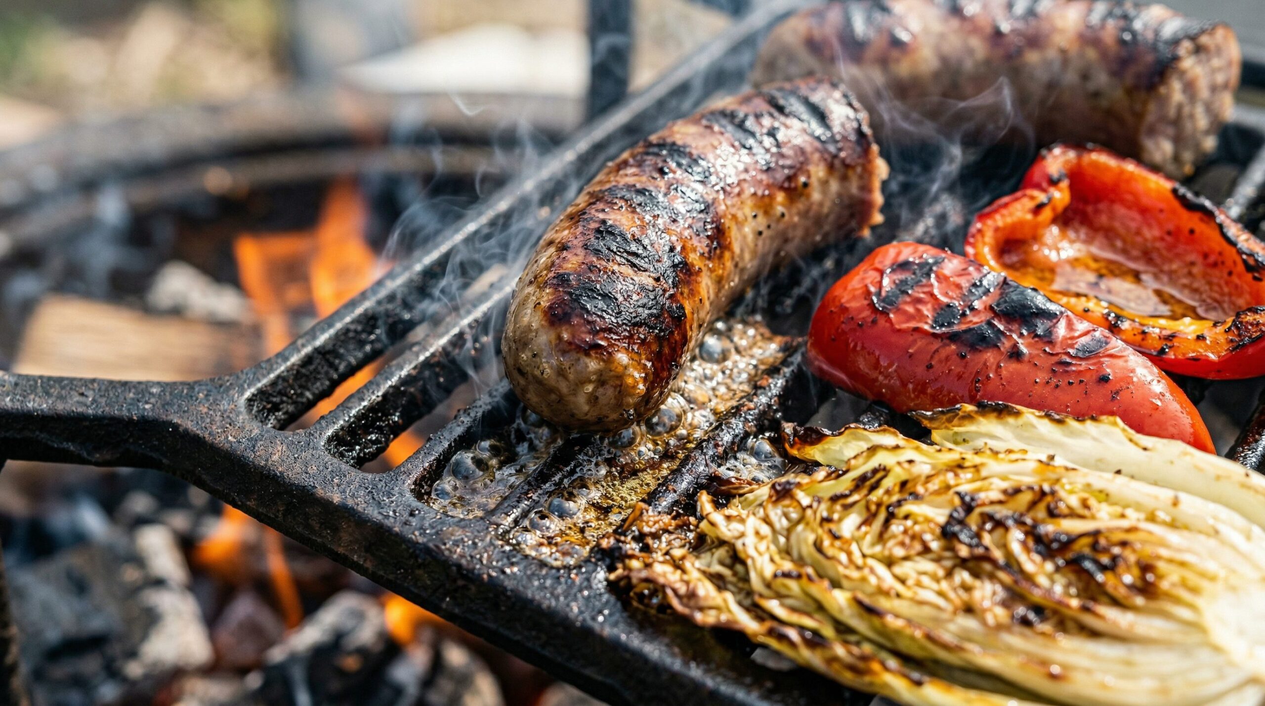 Grilled Bratwurst Tacos being prepared