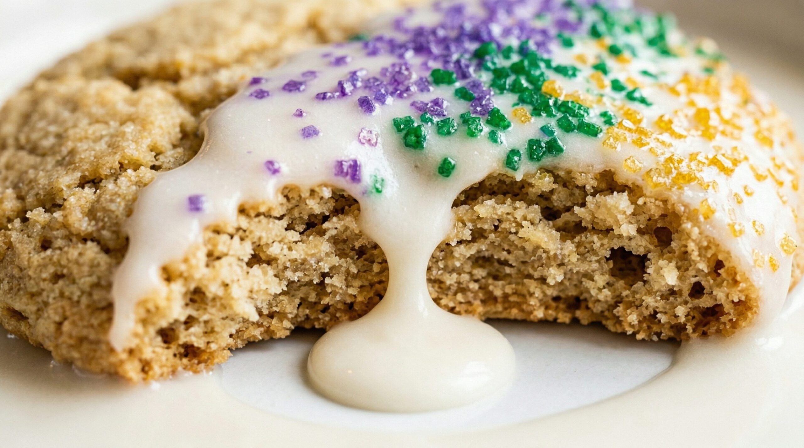 King Cake Cookies being prepared