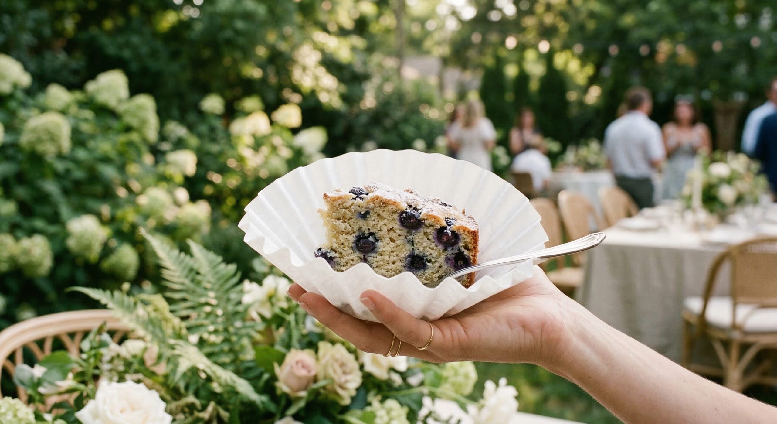 Blueberry Loaf Cake being prepared