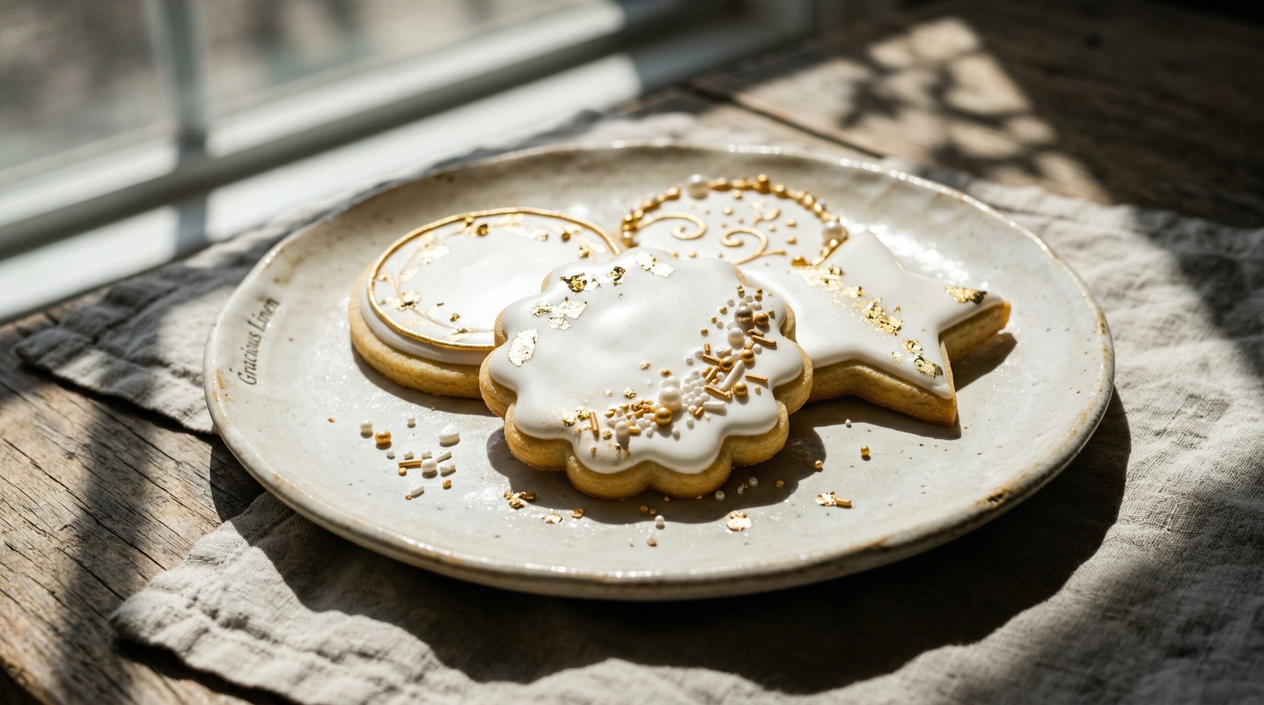 Stunning plated serving of Estate Butter Sugar Cookies, a chef-tested recipe by Chef Jorj Morgan.