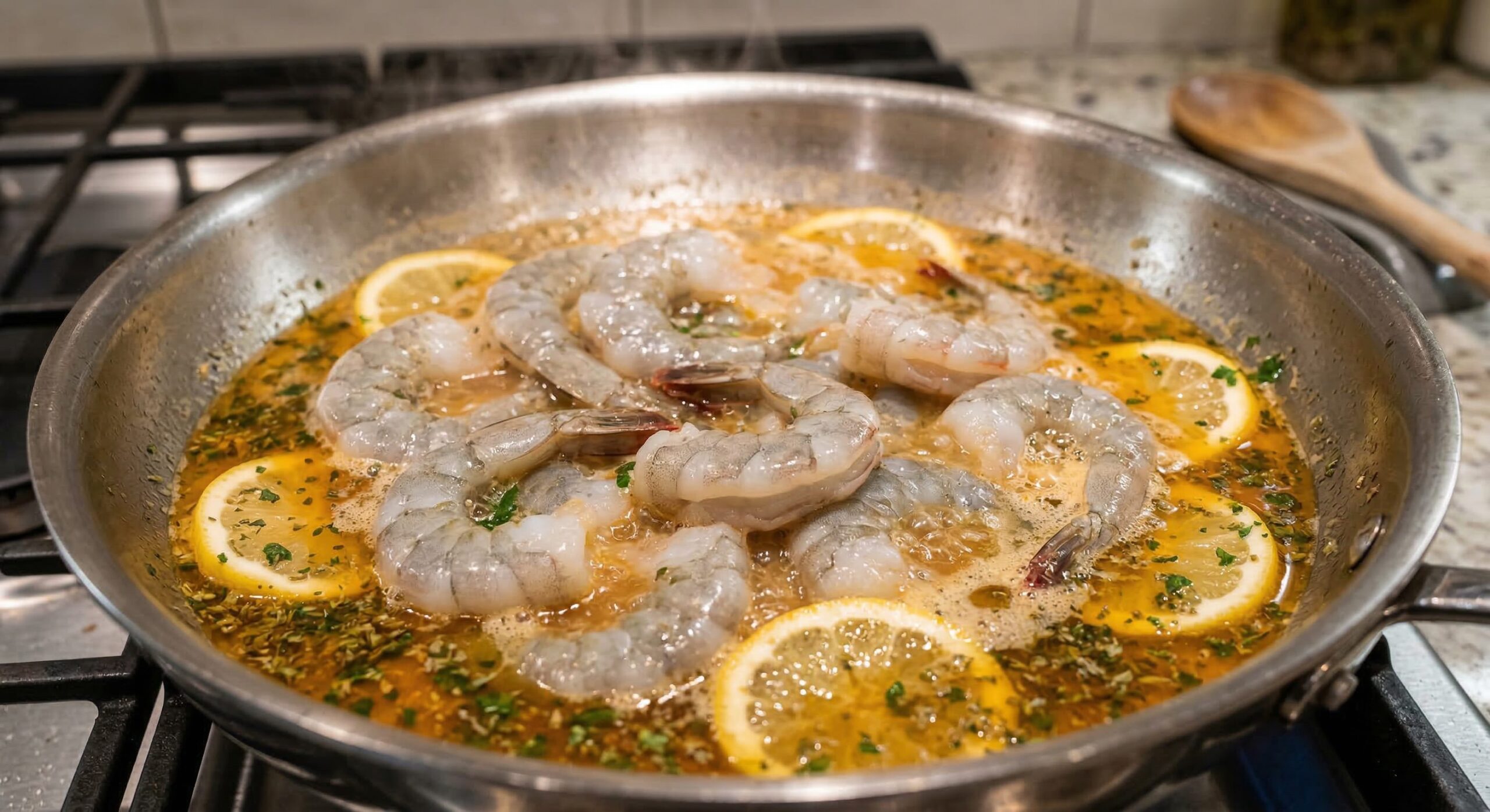 Creole Shrimp Roasted Spaghetti Squash Boats being prepared