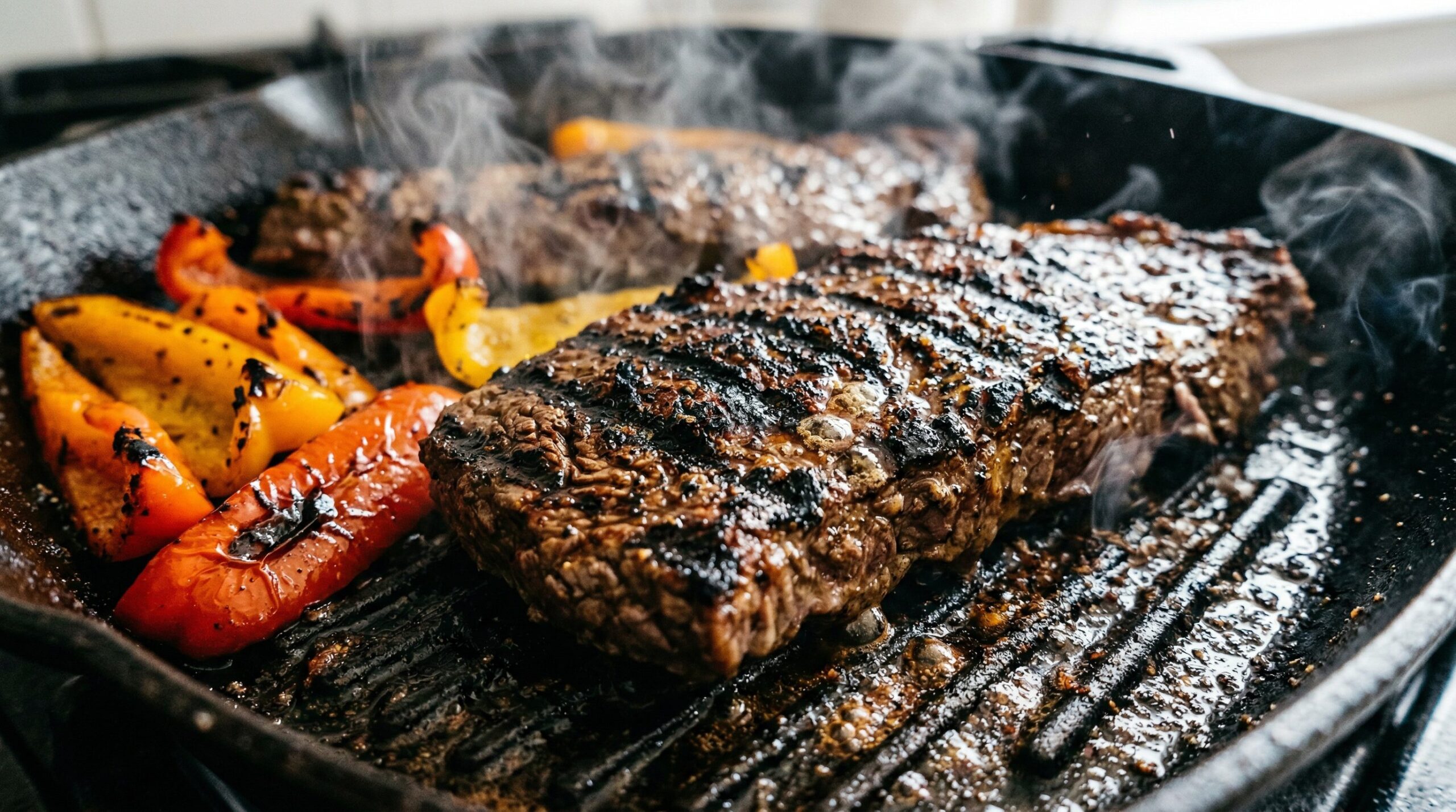 Chuck Wagon Steak Fajitas being prepared