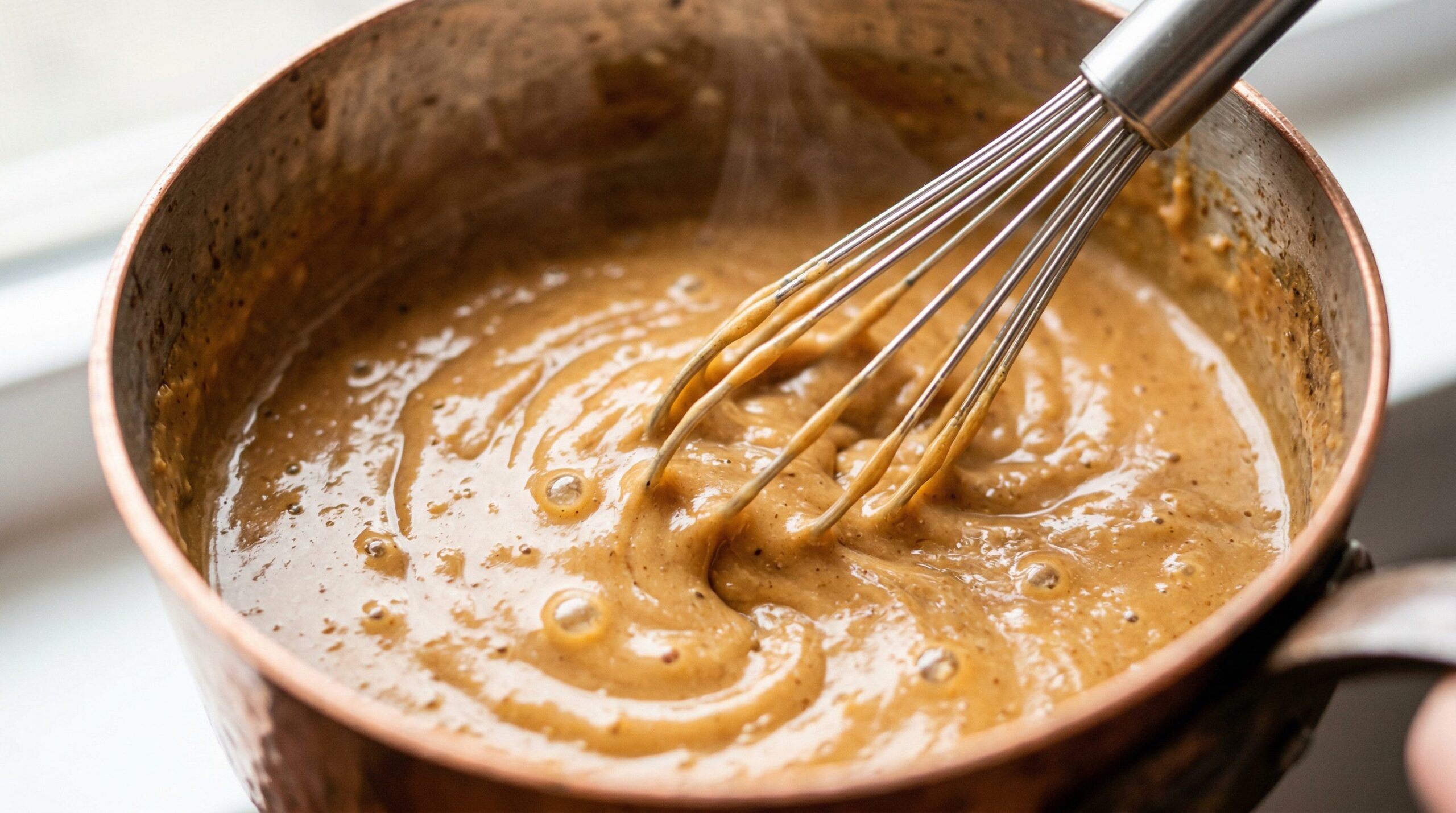 Marinated Shrimp & Ginger-Peanut Dipping Sauce being prepared