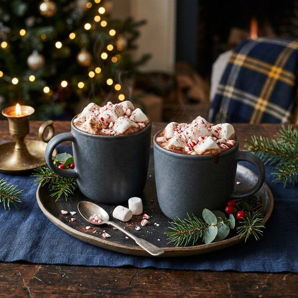 Stunning plated serving of Signature Hot Cocoa, a chef-tested recipe by Chef Jorj Morgan.