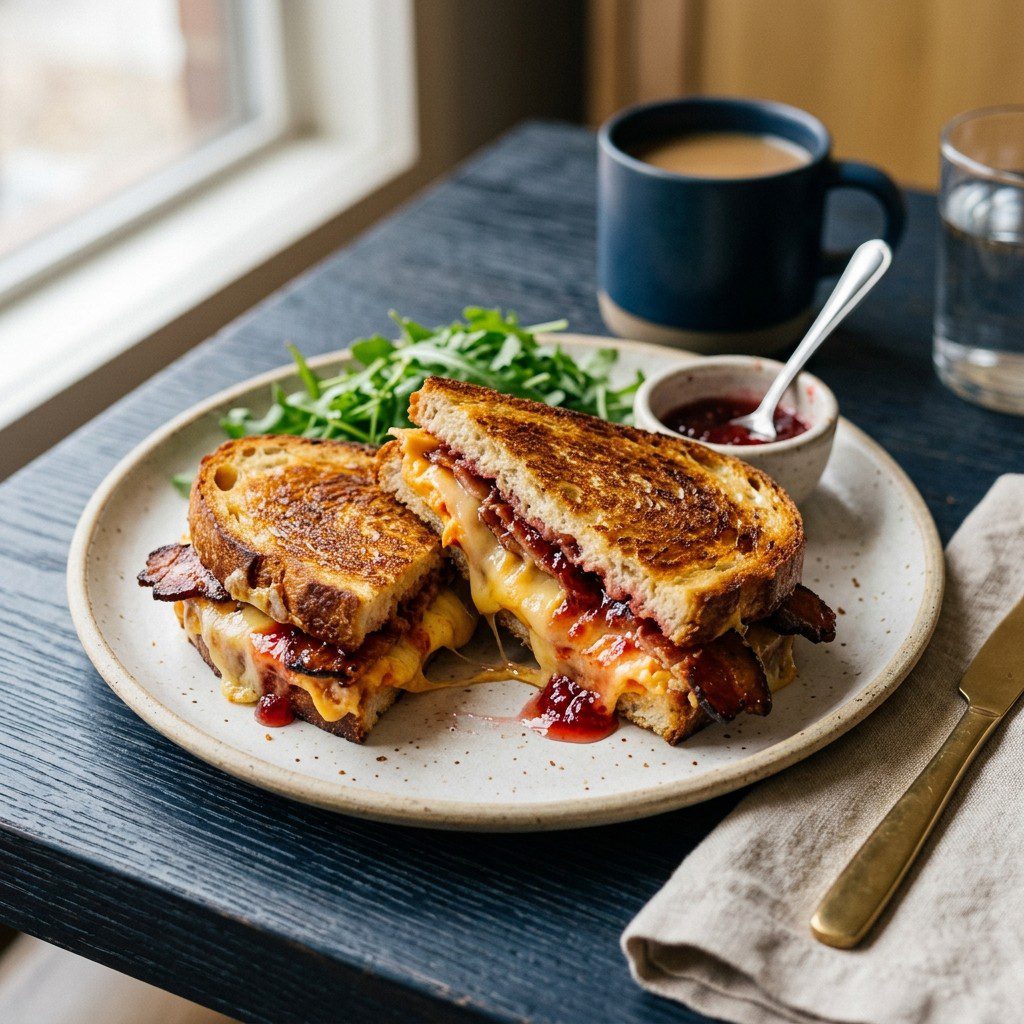 Stunning plated serving of Best Grilled Cheese Sammy Evah!, a chef-tested recipe by Chef Jorj Morgan.