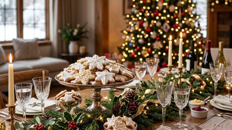 Stunning plated serving of Holiday Cookies and Cocktails, a chef-tested recipe by Chef Jorj Morgan.