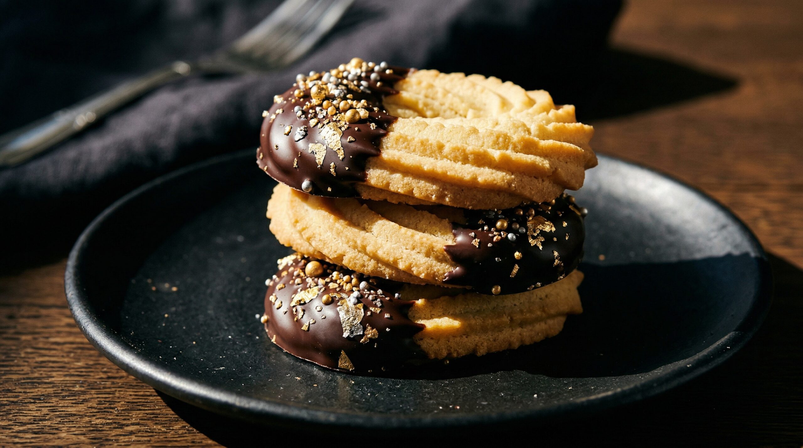 Stunning plated serving of Italian Butter Cookies, a chef-tested recipe by Chef Jorj Morgan.