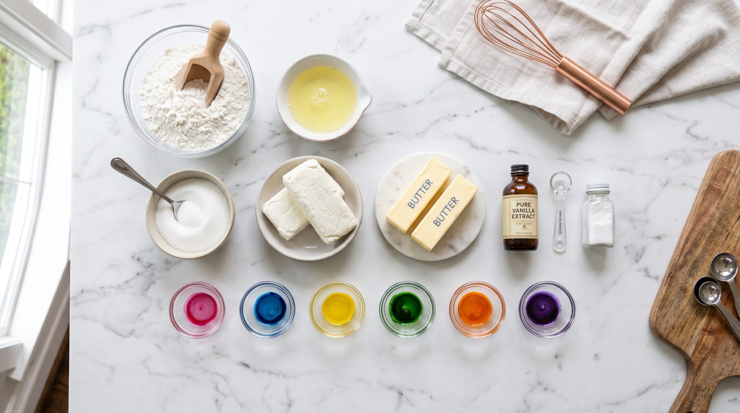 Vibrant Kaleidoscope Layer Cake being prepared