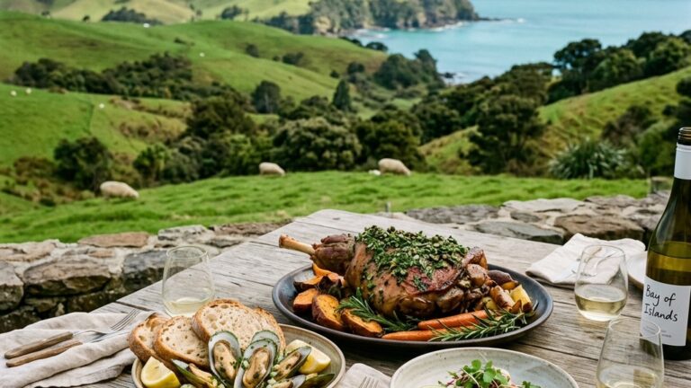 Stunning plated serving of Learning in New Zealand: A Kiwi Masterclass, a chef-tested recipe by Chef Jorj Morgan.