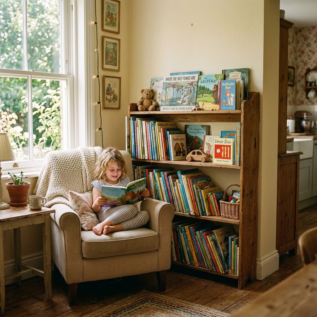 Cozy children's reading nook