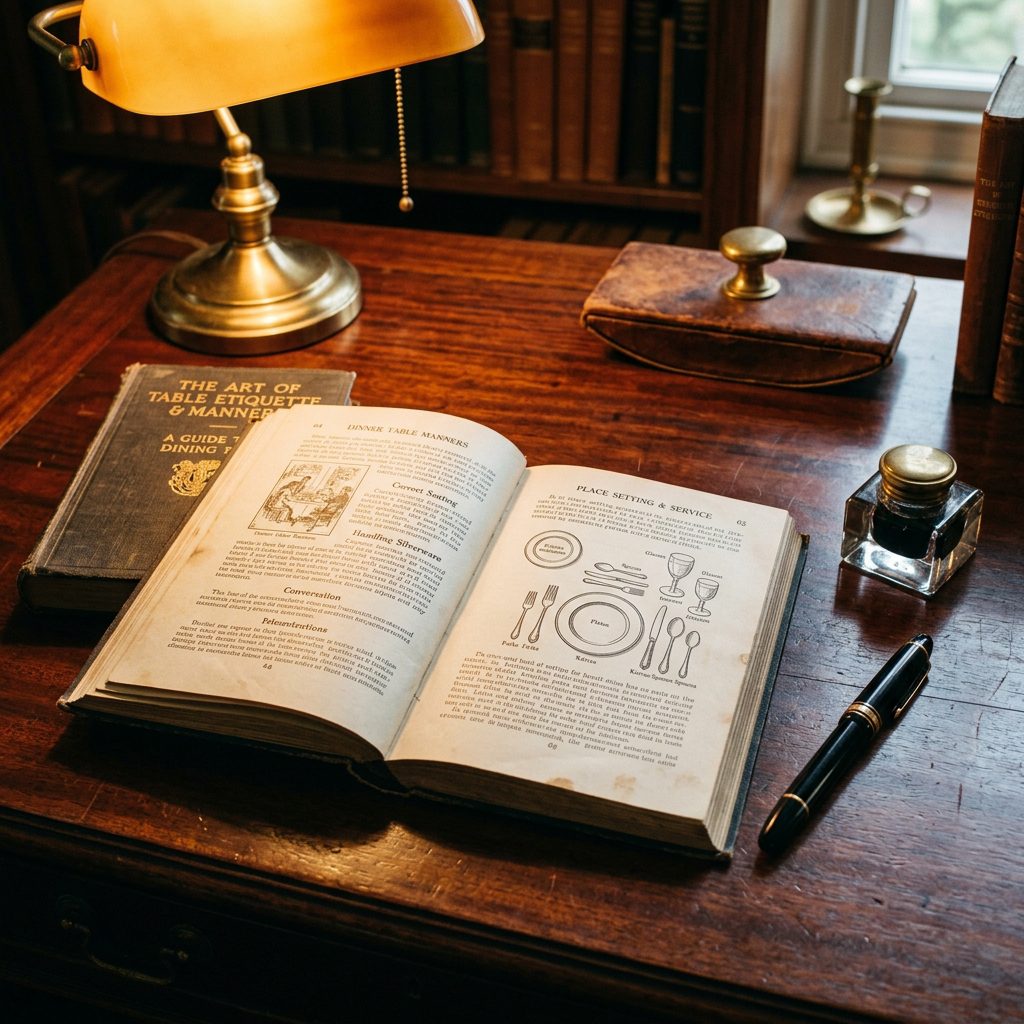 Vintage etiquette book
